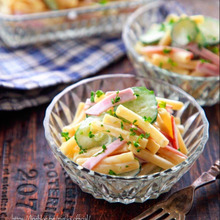 ♡レンジde簡単!マカロニサラダ♡【#副菜#簡単レシピ#時短#節約】