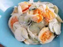 母の味♡【レシピ】きゅうりとゆで卵のサラダ