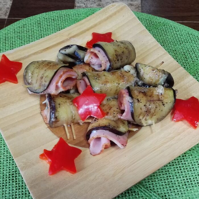 なすのベーコン⭐チーズロール