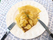 とろける♡アーモンドクレープの柚子茶シュゼット風