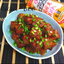 お弁当やおつまみに!ソース照りマス♪サイコロマルシン