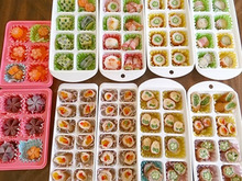 お弁当おかず作り置き製氷皿で冷凍保存