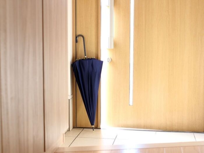 濡れた傘の置き場・・・