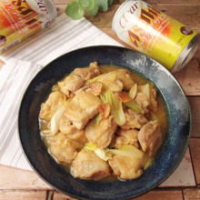 鶏肉とねぎのガーリックポン酢炒め