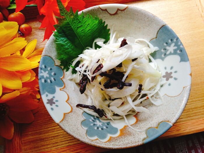 ★長ネギのサラダ塩椎茸和え★