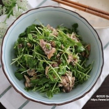 缶詰アレンジ★【レシピ】鯖缶と豆苗のサラダ
