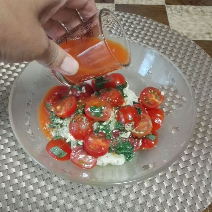 そうめんにも合う、トマト🍅+野菜ジュース