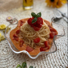 豆乳トマトスープでトマトたっぷりそうめん