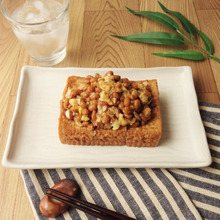 厚揚げの納豆クルミのせ