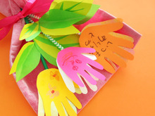 敬老の日手形ブーケ♡成長伝わる孫からの手作りプレゼント!手形アートクラフト編