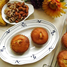 胡桃とアーモンドたっぷり!ココナッツオイルde焼きっぱなしバナナカップケーキ♪