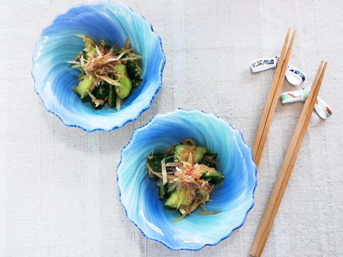 便利な野菜だし使用♪【きゅうりの梅和え】