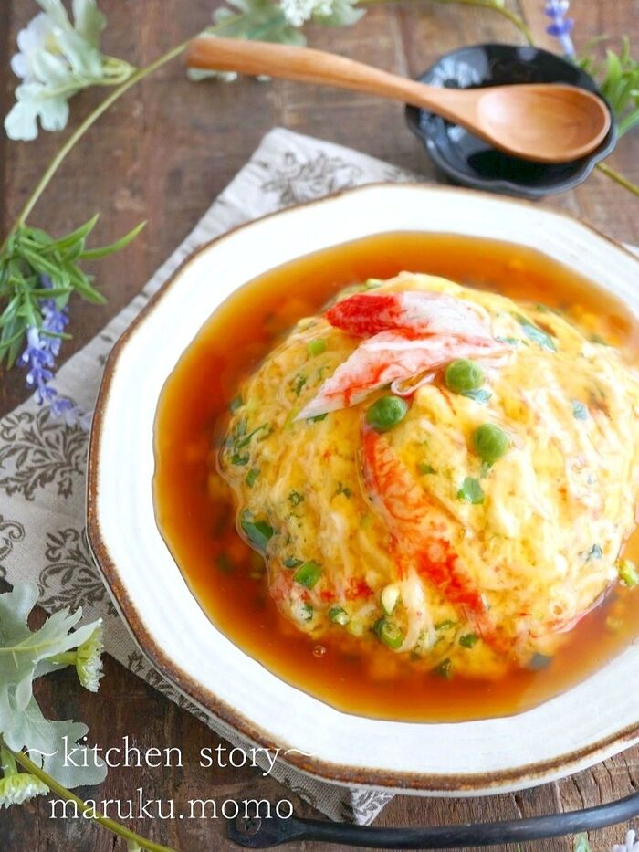 ふんわり卵のコツはあれを入れるだけ♪関西風~天津飯