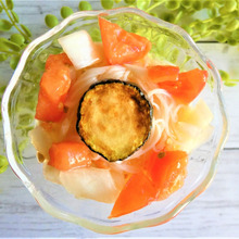 野菜の柚子胡椒マリネそうめん