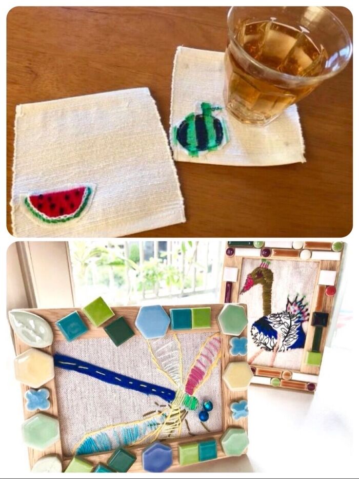 低学年でも出来る♪親子で刺繍時間
