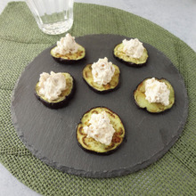 ナスのクルミチーズ乗せ