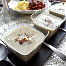 アーモンドカリッと白なすの冷たいポタージュ