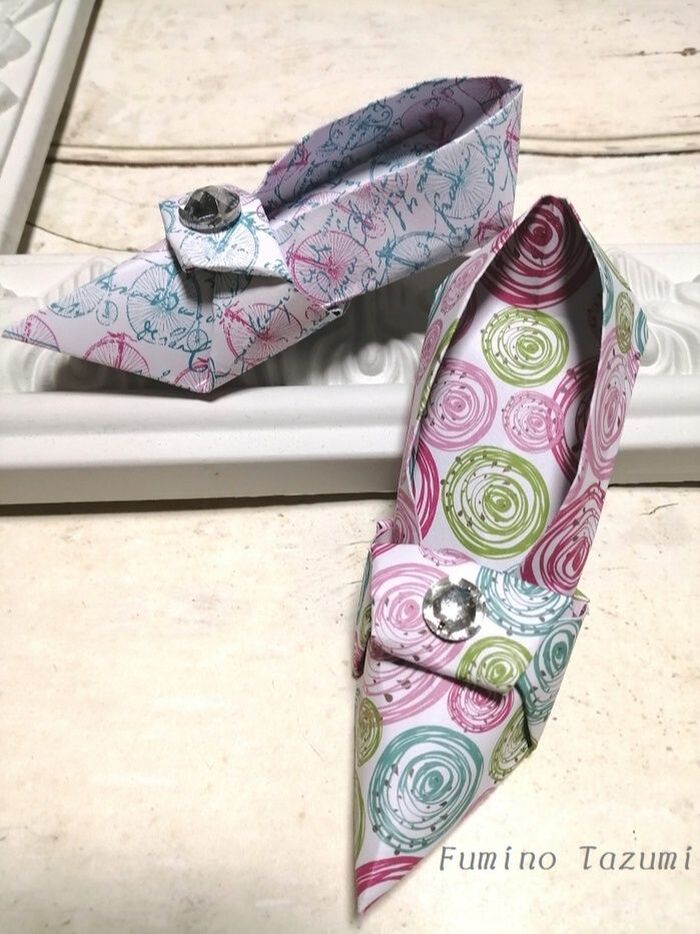 折り紙でハイヒール