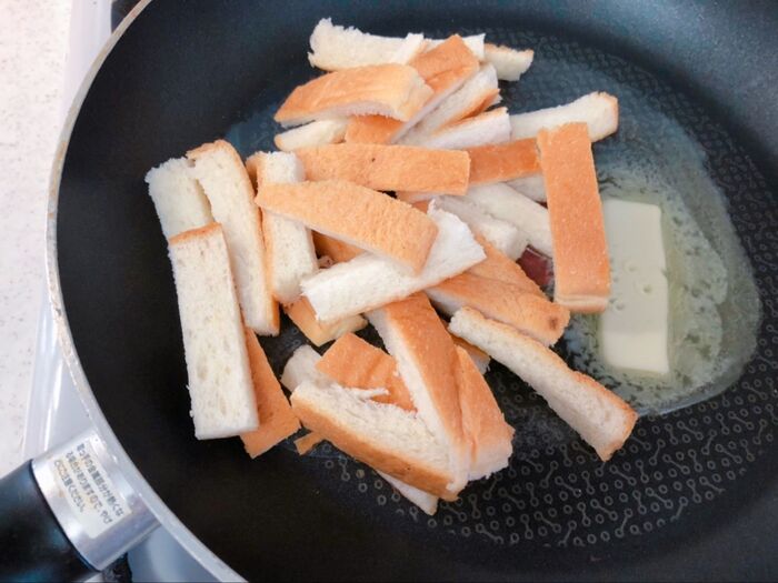 フライパンで♡