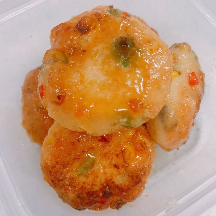 豆腐バーグのチリソース