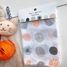 セリアの手ぬぐい♡丸い個性派〜ドット柄♡