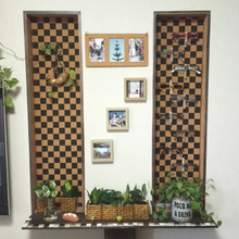 ピンチを使った(お洒落ディスプレイ) 壁面収納❗