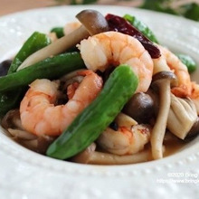 【レシピ】海老とししとうのエスニック炒め