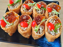 暑いので…火を使わない蕎麦稲荷