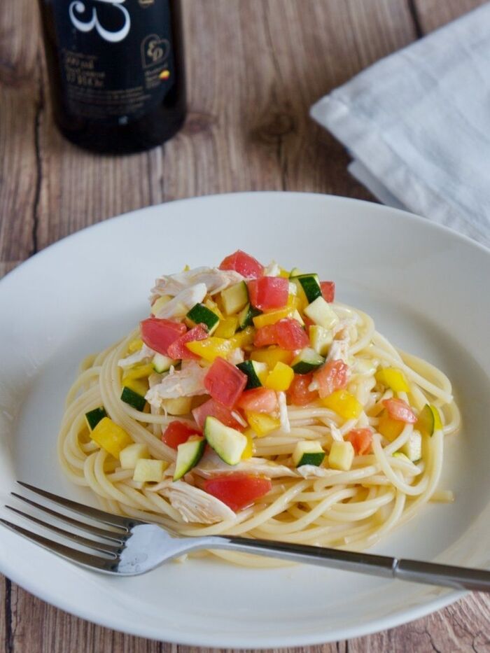 夏野菜をたっぷりと!冷製パスタ