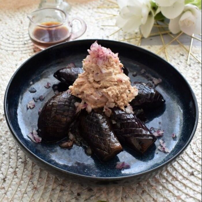 なすのオイル焼き!ツナマヨソース