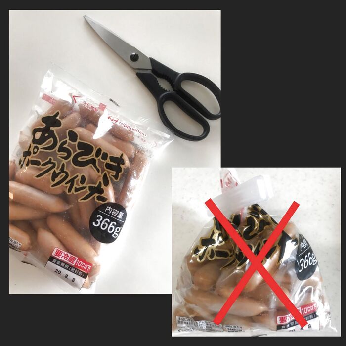 毎日食べるウインナー★私はクリップ留めヤメました!