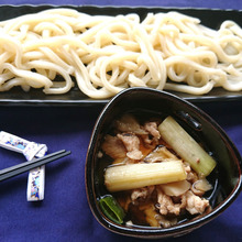 豚肉とネギと舞茸の冷やしうどん(つけ麺、豚こま、豚こま肉)