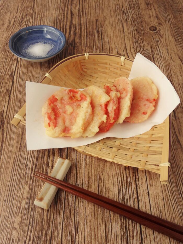 トマトのチーズ天ぷら