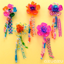 ペットボトルでカラフルな「お花ロゼット」を作ろう♡