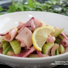 レモンで爽やか♡【レシピ】イカとセロリのレモン炒め