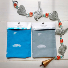 セリアの手ぬぐい♡晴れのち曇り〜空♡模様♡