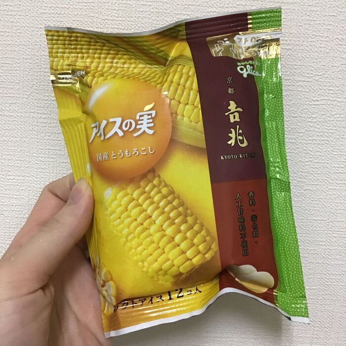 京都吉兆とコラボしたアイスの実!国産とうもろこし