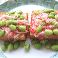 5分で簡単激ウマまるで料亭の味、厚揚げにカニカマとこぼれ枝豆あんかけ