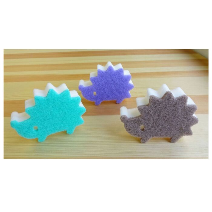 ハリネズミのとがった角でミゾまで洗える