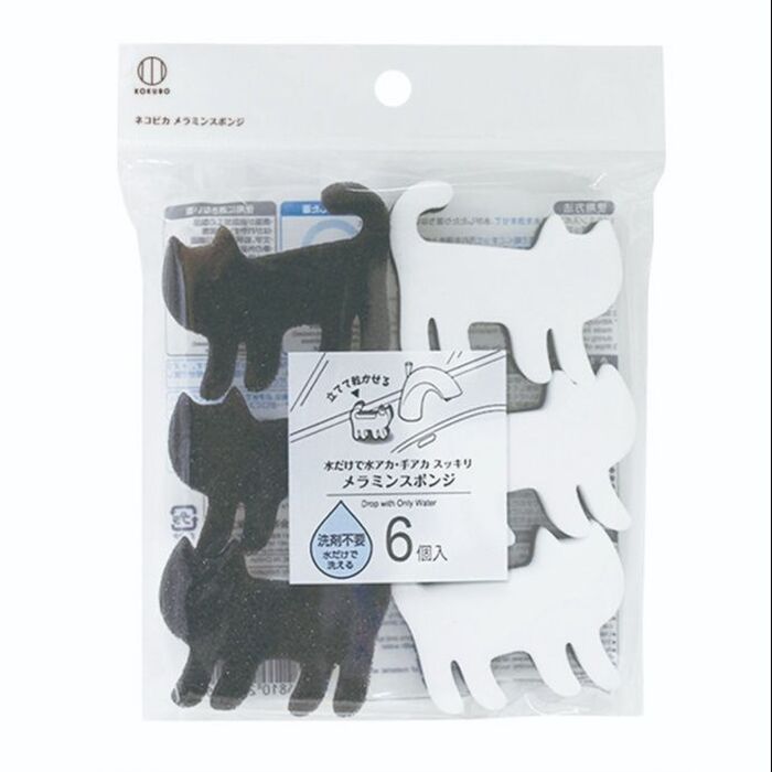 ●ネコピカ メラミンキッチンスポンジ 6 個入