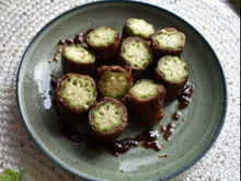 オクラの王様?「ダビデの星」の肉巻き甘辛風味