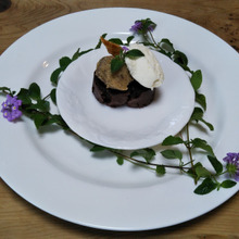 ♡ガトーショコラ♡生クリーム&生栗のマロンペーストを添えて