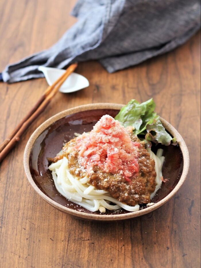 トマトシャーベットたっぷり!冷え冷えカレーうどん