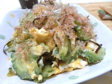 味見で完食しかけました♪ ゴーヤのかつこんたまご炒め