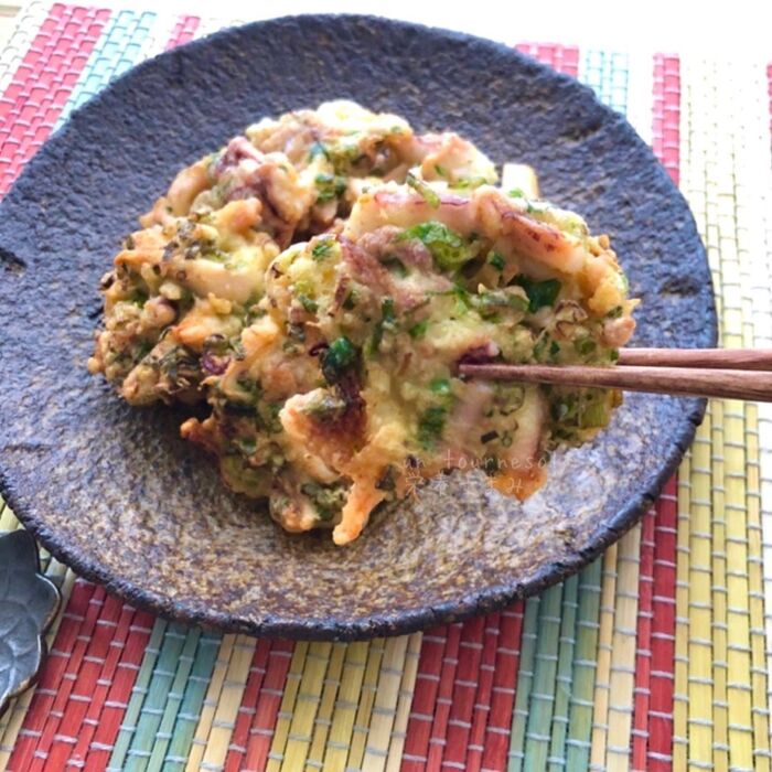 【おつまみにオススメ‼】イカと梅の落とし揚げ☆疲労回復に!