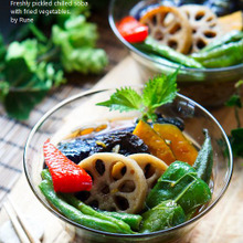 今が旬★サッと揚げ野菜漬けのぶっかけそば