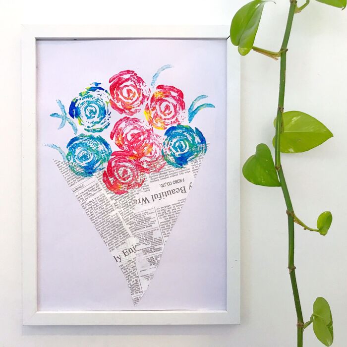 誰でも簡単に♪オシャレなバラの絵