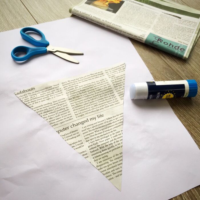 ② 英字新聞を貼る