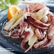 おうち居酒屋★【レシピ】イカゲソのネギレモン和え