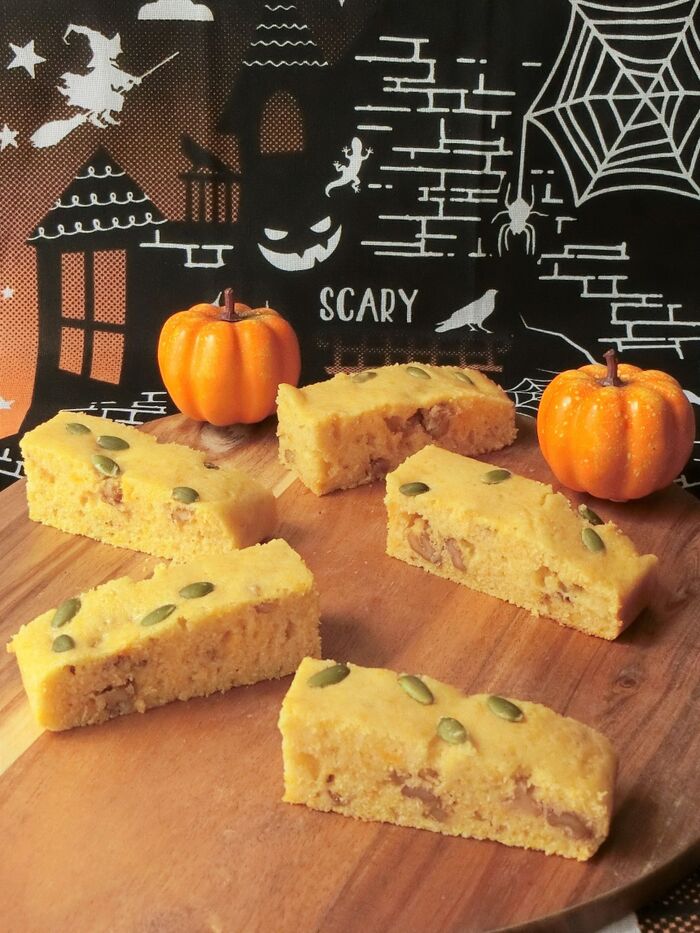 ホケミで簡単★かぼちゃのスティックケーキ